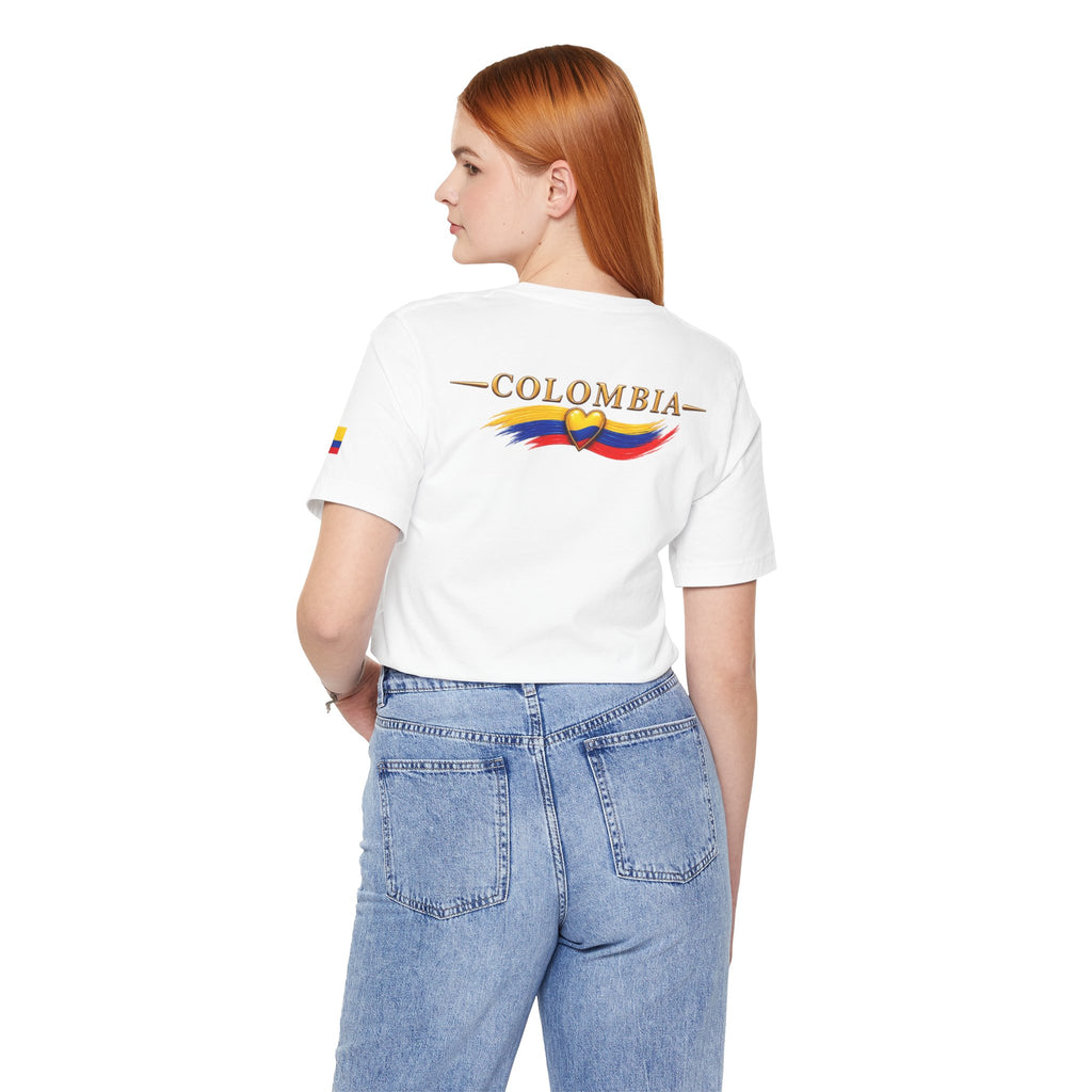 Camiseta Colombia Dorada – Cartagena Colombia | Diseño Turístico Premium con Bandera Colombiana | Colección Destinos de Colombia