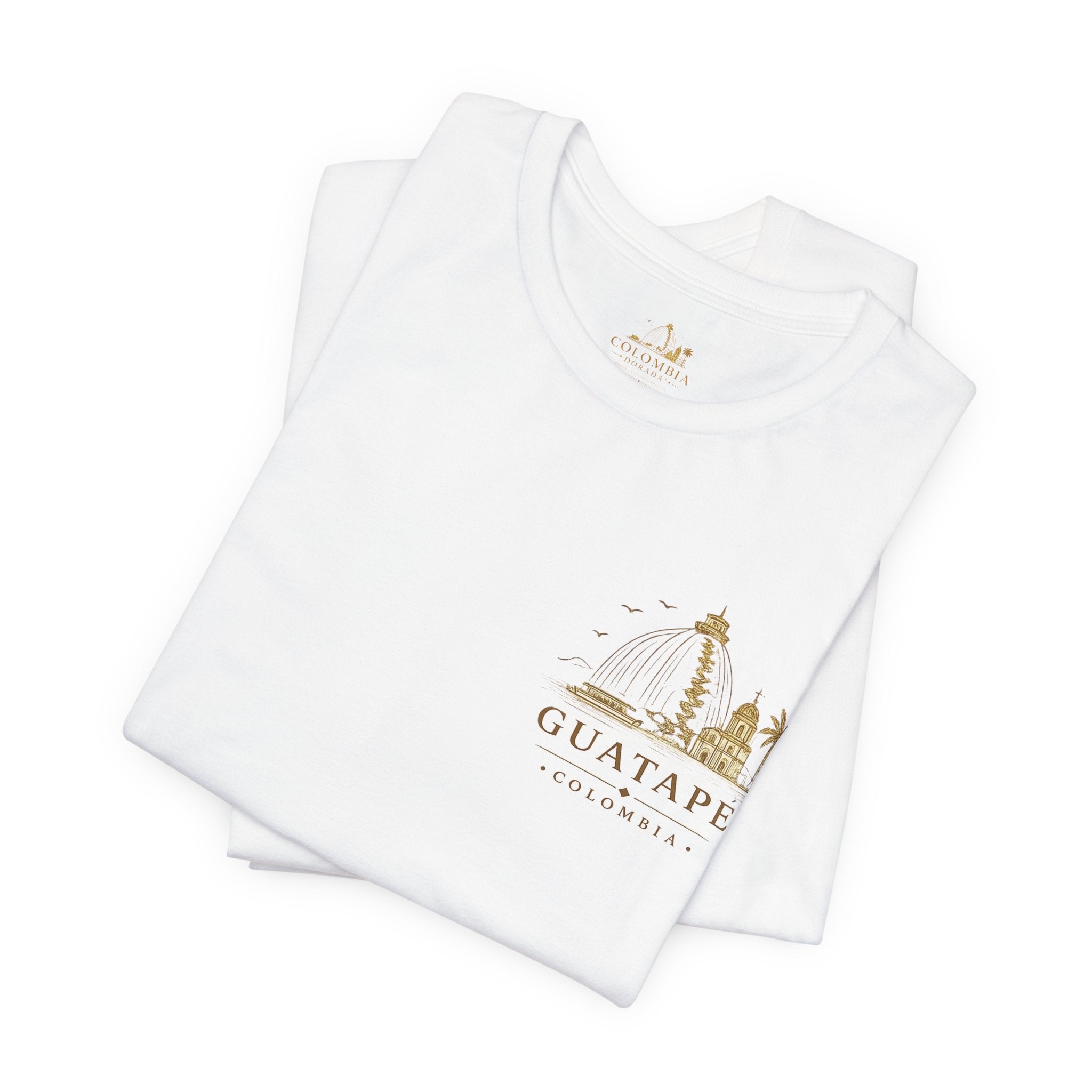 Guatapé Colombia™ | Camiseta Premium Unisex – Colombia Dorada T-Shirt
