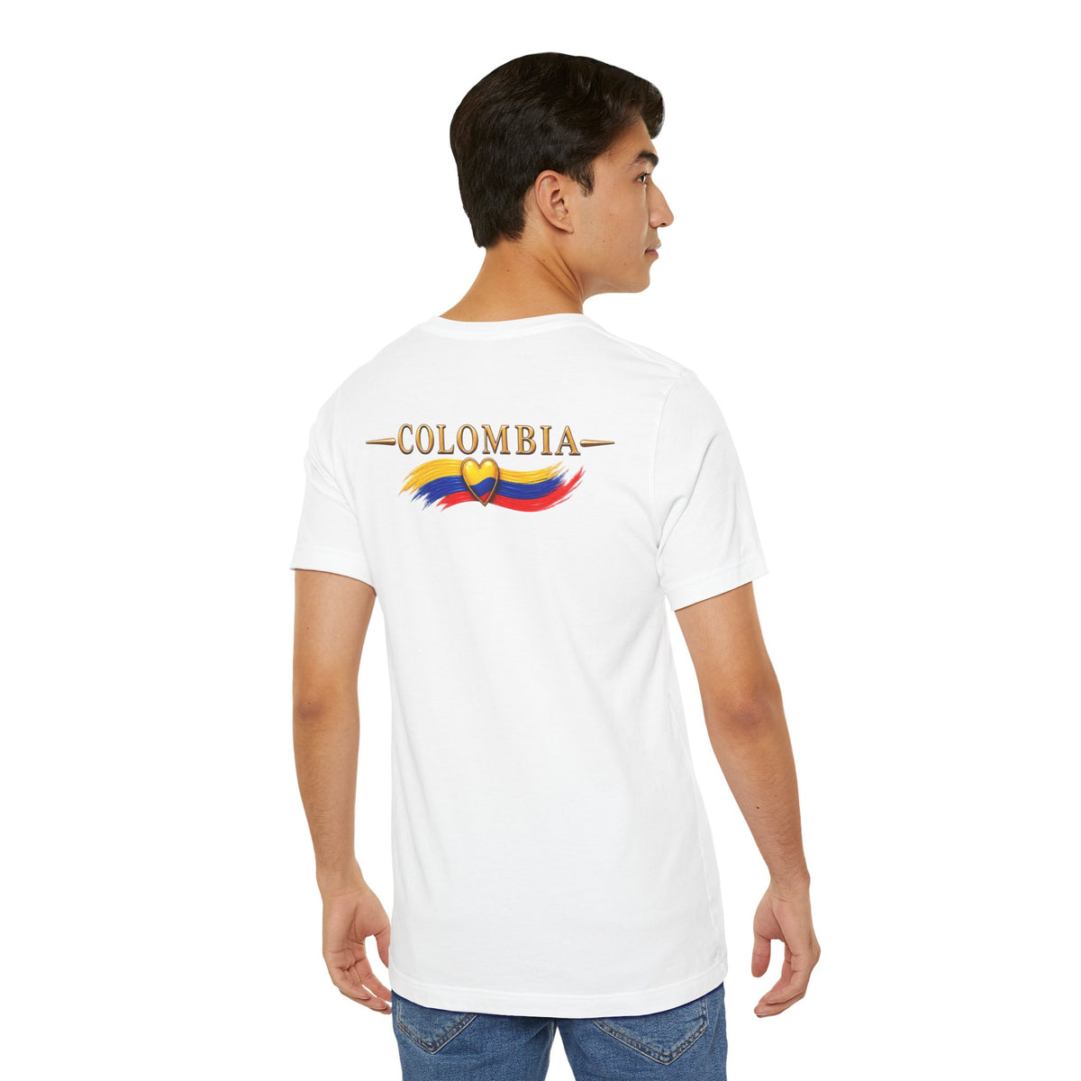 Camiseta Colombia Dorada – Cartagena Colombia | Diseño Turístico Premium con Bandera Colombiana | Colección Destinos de Colombia